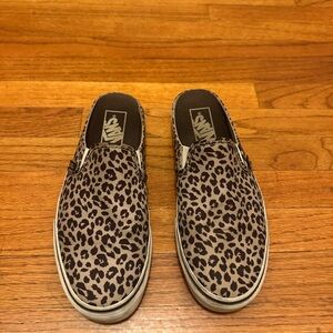 Vans Leopard Print Slip-On Shoes